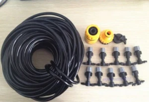 15m/50' garden outdoor Misting Cooling System 15 plastic mist nozzle sprinkler - Picture 1 of 5