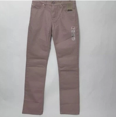 Pantalones de mezclilla Levis 511 ajustados elásticos fáciles rosa salmón 5 bolsillos para hombre talla 34X34 nuevos Foto 1 de 4