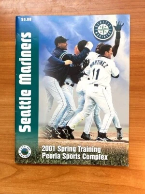Seattle Mariners 2001 Spring Training Program Edgar Martinez Cover - Image 1 of 4