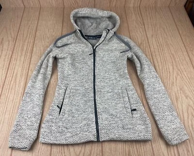 Sudadera con capucha Pulse para mujer con cremallera cálida gruesa acogedora beige estampada XS USADA EN EXCELENTE ESTADO Foto 1 de 4