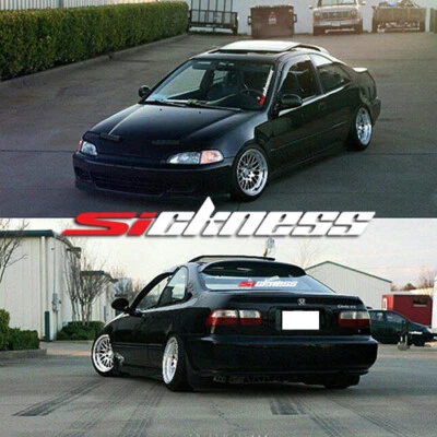 Calcomanía adhesiva para parachoques de parabrisas enfermedad JDM para Honda Civic si SI Foto 1 de 2