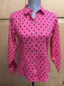 FOXCROFT Long Slv w/ Roll Tabs Collar Button Down Top Sz 4P Wrinkle Free (Z679) - Picture 1 of 6