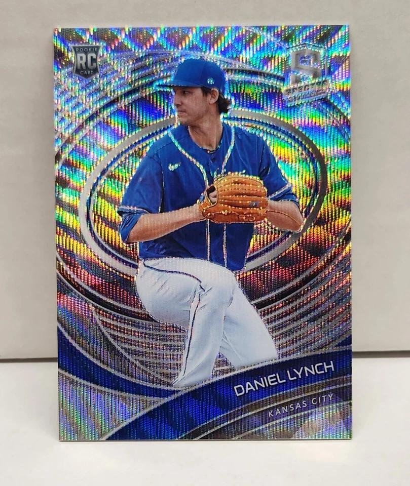 DANIEL LYNCH 2021 Spectra WAVE PRIZM ~ ROOKIE #'d /9 ~ Kansas City ROYALS - Image 1 of 2