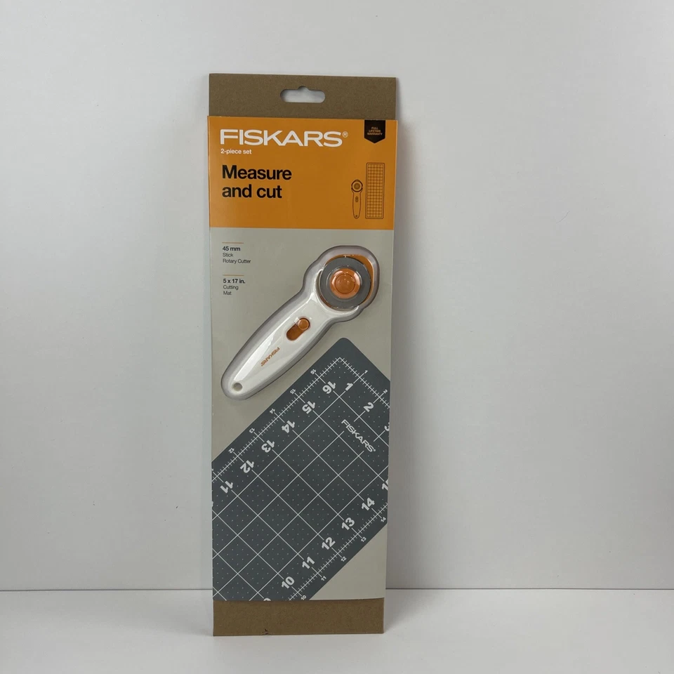 Fiskars Messen und Schneiden 2-teiliges Set 45 mm Schneider 5 x 17 Zoll Schneidematte Neu - Bild 1 von 4