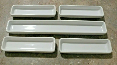 Pampered Chef Simple Additions White Set Dish Set Of 5 Trays Dishwasher Safe - Image 1 of 4