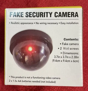 Dummy Camera Fake Security CCTV Dome Camera with Flashing Red LED Light - Picture 1 of 5