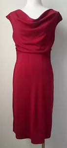 Vintage BYER Too! Sexy Ruched Waist Red Cowl Neck Fairy Grunge Dress Size Medium - Picture 1 of 5