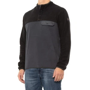 Hawke & Co Color-Block Polar Fleece Shirt - Snap Neck, Long Sleeve Size S - Picture 1 of 5