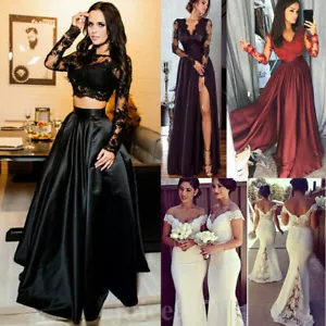 Damen formelle Hochzeit Brautjungfer Abend Party Ball Abschlussballkleid Cocktailkleid Menge - Bild 1 von 12