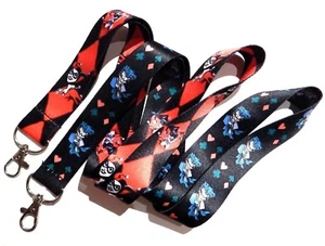 JOKER & HARLEY QUINN LANYARD Batman DC Villain Suicide Squad Gotham key chain V6 - Picture 1 of 6