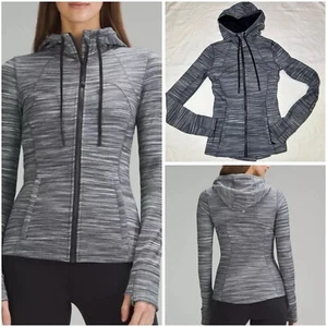 Lululemon Hooded Define Jacket Nulu Heathered Black Women's Size Size 4 - Picture 1 of 7