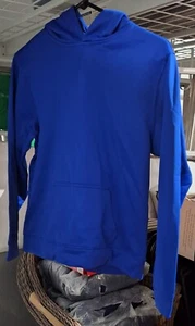 SPORT TEK BLUE HOODIE YOUTH LARGE - Picture 1 of 3