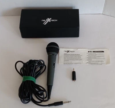 NEXXTECH UNIDIRECTIONAL DYNAMIC MICROPHONE MODEL 3303018 CASED OPEN BOX - Image 1 of 4