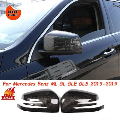 For Mercedes Benz ML GL GLE GLS 2013-2019 Carbon Fiber Rearview Mirror Cover Foto 1 de 4