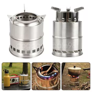 Faltbarer Outdoor Holzkocher Backpacking Tragbarer Holzofen Campingkocher - Bild 1 von 22
