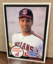 SANDY ALOMAR 1990 KENNER STARTING LINEUP CARD EXTENDED SERIES - INDIANS