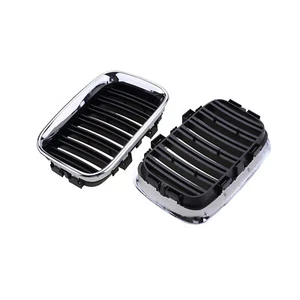 For BMW E36 318IS 325i M3 92-96 Front Kidney Grille Grill Chrome Gloss Black - Foto 1 di 6