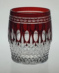 SCARCE XL WATERFORD CRYSTAL 10cm RUBY RED CLARENDON TUMBLER - AJKA - Picture 1 of 5