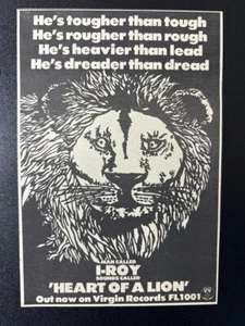 I-ROY - HEART OF A LION - 1978 MAGAZINANZEIGE 8X11" [F1-4] - Bild 1 von 1