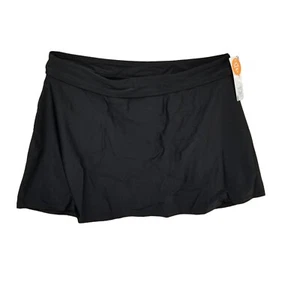 Beautyin Swim Skirt Skort Womens Black Swimsuit Bottom Lined Stretch UPF Size XL - Picture 1 of 8