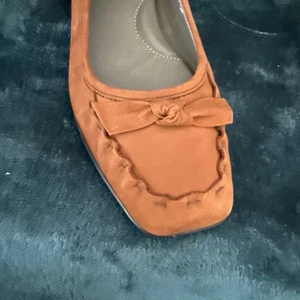 Born Crown Ballet Flats Women's  7 1/2M Rust Orange Leather Slip On Comfort - Picture 1 of 9