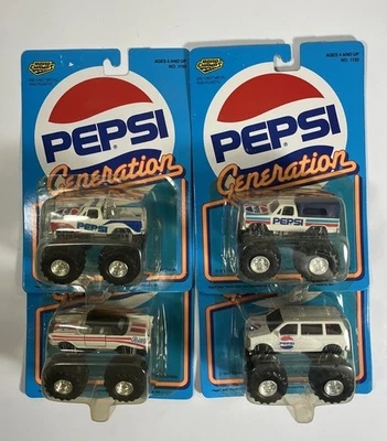 Road Champs Pepsi Generation Monster Truck Car Van Lot Of 4 On Sealed Card - Image 1 of 4