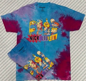 Nickelodeon 90er Cartoons Retro Tie Dye T-Shirt GRÖSSE MD UND LG - Bild 1 von 2