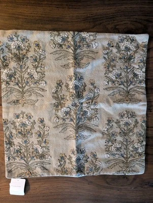 POTTERY BARN Desiree Floral Embroidered Pillow Cover -20"-Flax Multi-NWT - Image 1 of 3