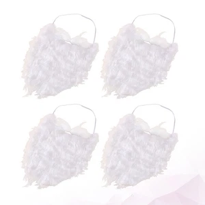  4 Piezas Navidad Santa Claus Bigotes Divertidos Barba Falsa Halloween Navidad - Imagen 1 de 11