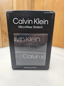 Calvin Klein 3-Pack Microfiber Long Leg Boxer Brief Small Black NEW  - Picture 1 of 3
