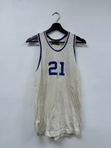 Camiseta deportiva de baloncesto vintage Mitchells of Hobart para hombre pequeña blanca azul 21 años 50 - Imagen 1 de 6