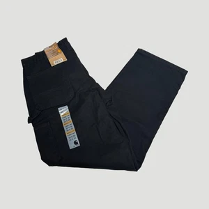 Nuevo con etiquetas Pantalón de Trabajo Carhartt Suelto Lavado Pato Franela Forrado Utilitario Negro 33x32 - Imagen 1 de 5