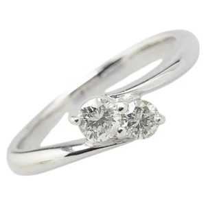 ECHT Ring Ring K18WG Weißgold #10,5 (JP-Größe) Damen - Bild 1 von 7