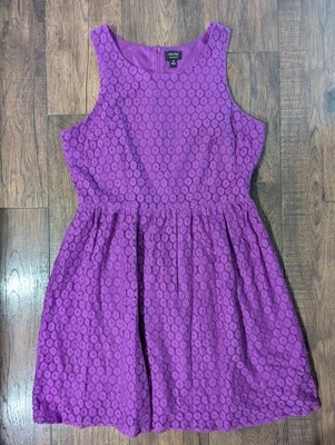 Платье-футляр Nicole By Nicole Miller фиолетовое вязаное крючком размер 16 классическое богемное - Изображение 1 из 4