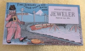 Fine Jewelry Fon Du Lac Wis. Boss Watch Cases 1900s Victorian Advertising Card - Picture 1 of 2