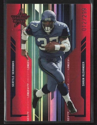 Shaun Alexander 2005 Leaf Rookies & Stars Longevity #85 Ruby /299 Seahawks - Image 1 of 2