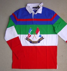 Polo Ralph Lauren CP93 CP-93 maglia rugby bandiere incrociate nuova con etichetta M - Foto 1 di 8