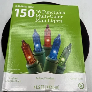 HOLIDAY TIME 150 16-FUNCTION MULTICOLOR LED LIGHTS - NEW - Picture 1 of 2