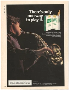Vintage Print Ad Kool Cigarettes - There's Only One Way To Play It - Saxophone - Bild 1 von 5