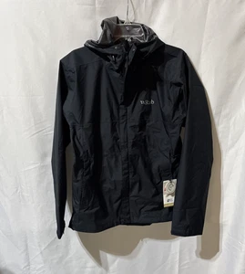 RAB Men's Downpour Eco Hooded Jacket Black Size Large - Picture 1 of 9