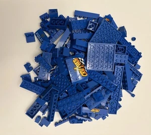 LEGO Blue Mixed Sizes Building Blocks 8oz 1/2 Lb Approx 120-150pcs - Picture 1 of 2