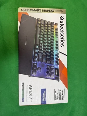SteelSeries Apex 7 TKL Mechanical Gaming Keyboard RGB Blue Switch OLED New - Image 1 of 4