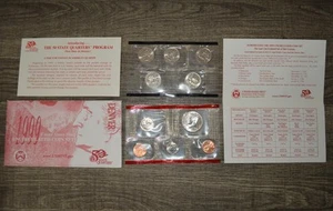 1999 US Mint Denver 9 Coin Uncirculated Set W/ Envelope (OGP) Very Nice ! - Picture 1 of 7