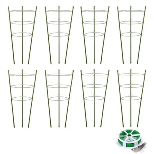 8 Pack 18 Inch Garden Plant Support Tomato Cage Trellis for Climbing Plants - Picture 1 of 7