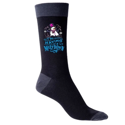 I'm Having A Meltdown Men's Black Socks Christmas Gift Funny Joke Present - Image 1 of 4