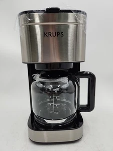 NEW KRUPS Stainless Steel Drip Coffee Maker 10-Cup Silver - Picture 1 of 19