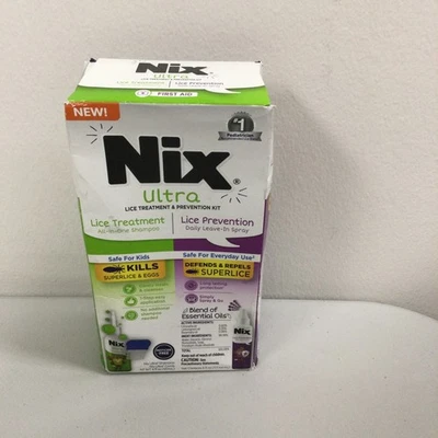 Nix ultra Lice  Treatment Shampoo + Comb & Lice Prevention Kit exp.08/25 - Image 1 of 4