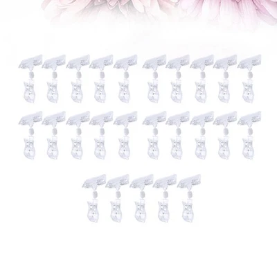  25pz Clip trasparente a doppia testa universale con morsetto per mensola e clip - Immagine 1 di 4