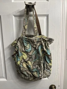 Thirty One Crossbody Quilted Poppy Floral Paisley Travel Shoulder Bag Purse - Picture 1 of 6