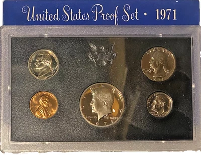 1971 Clad Proof Set U.S. Mint Original Government Packaging OGP - Image 1 of 3
